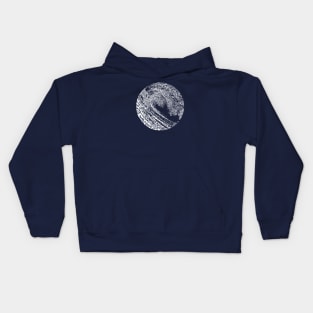 Pacific Waves Noir Kids Hoodie